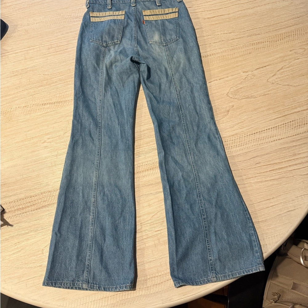 Women's Vintage 70s Levi's bell bottom trouser jeans - Picture 2 of 14